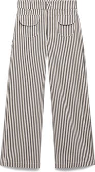 MANGO Stripe Pants with Pockets