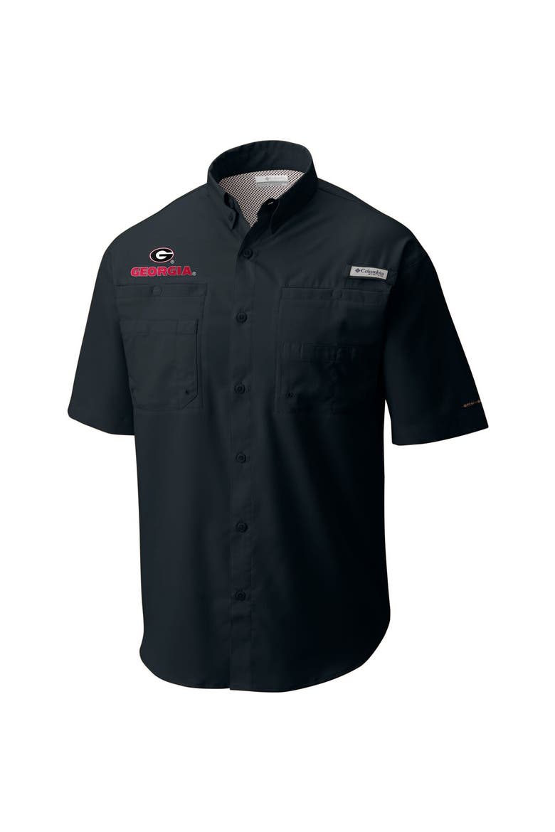 Men's Columbia Black Georgia Bulldogs Big & Tall Collegiate Tamiami Button-Down Shirt, Alternate, color, Black