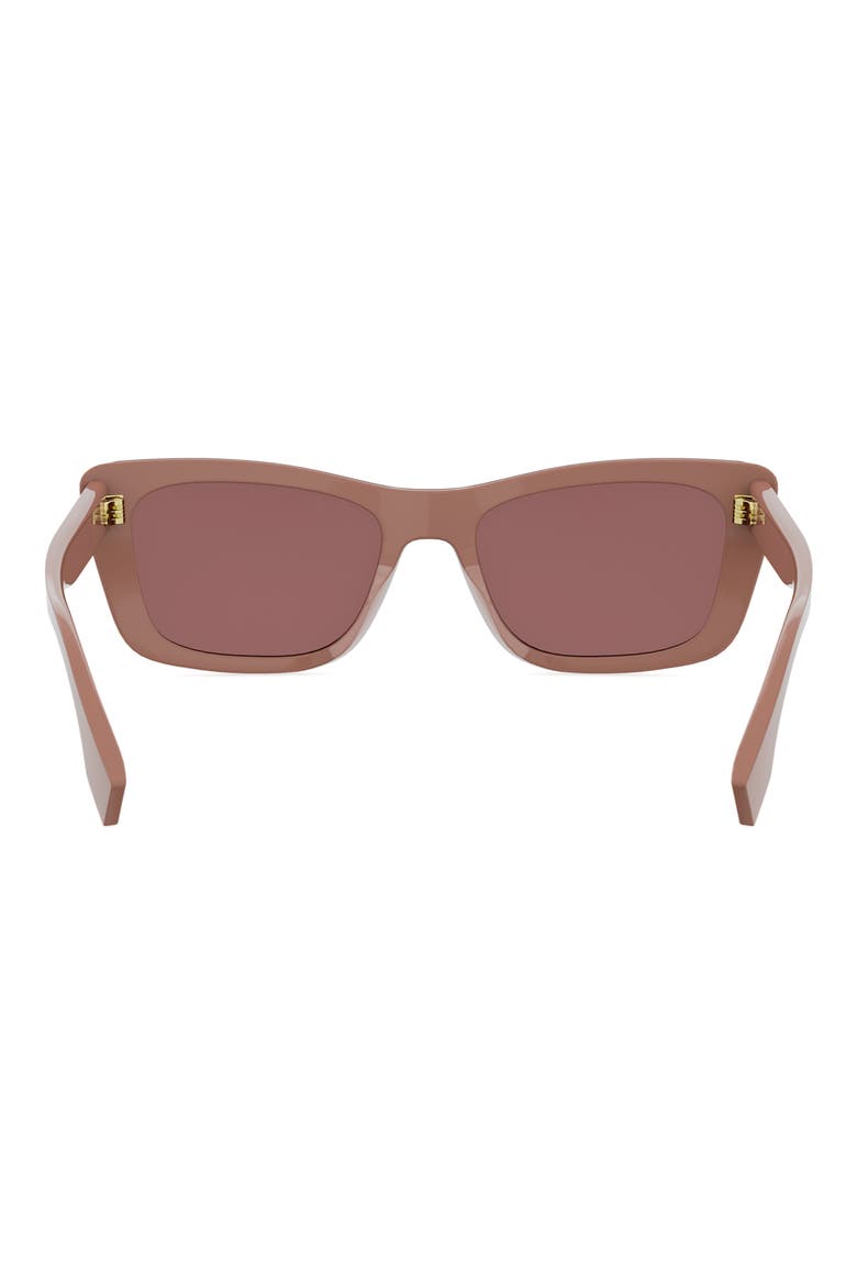 Lettering 53mm Cat Eye Sunglasses, Alternate, color, RED/ OTHER / BORDEAUX