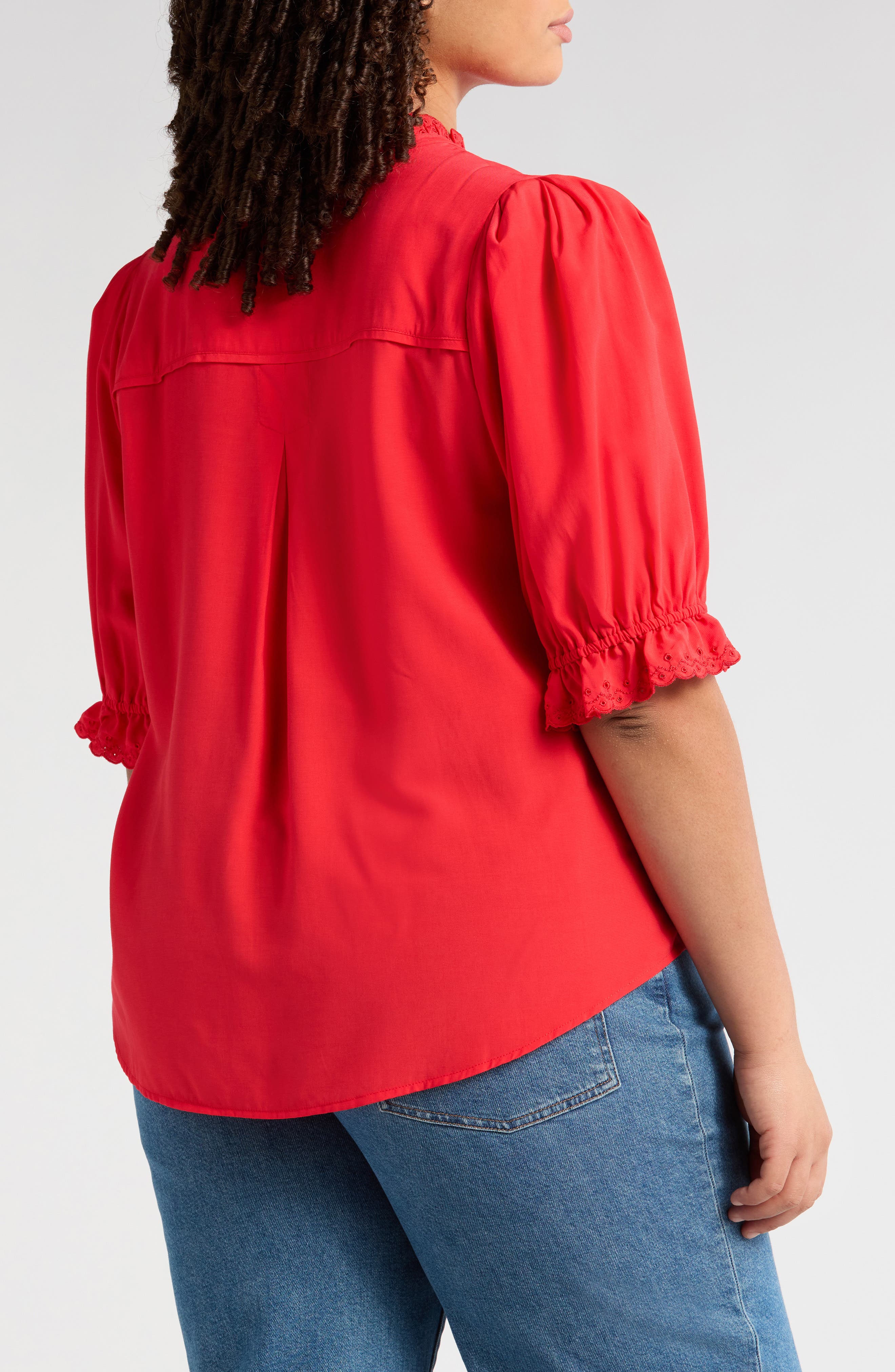 Eyelet Peasant Blouse - image 2