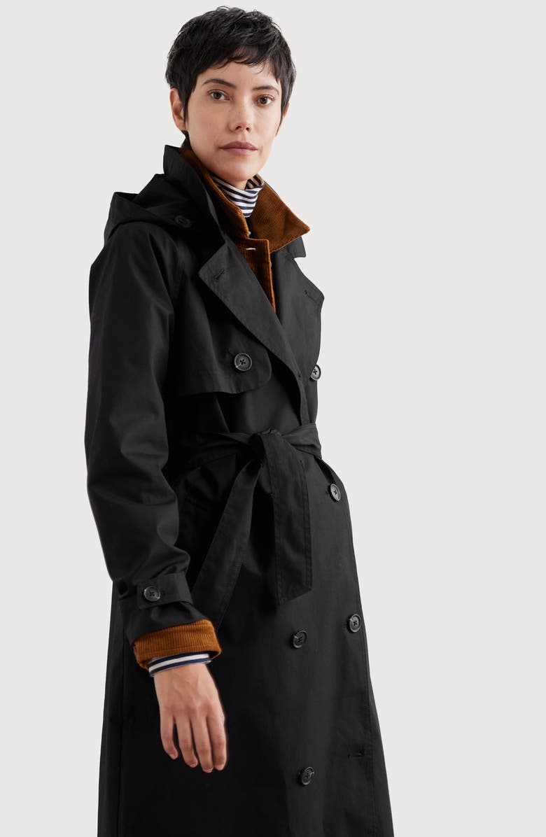 Seasalt Cornwall Penweathers Waterproof Organic Cotton Trench Coat, Alternate, color, 