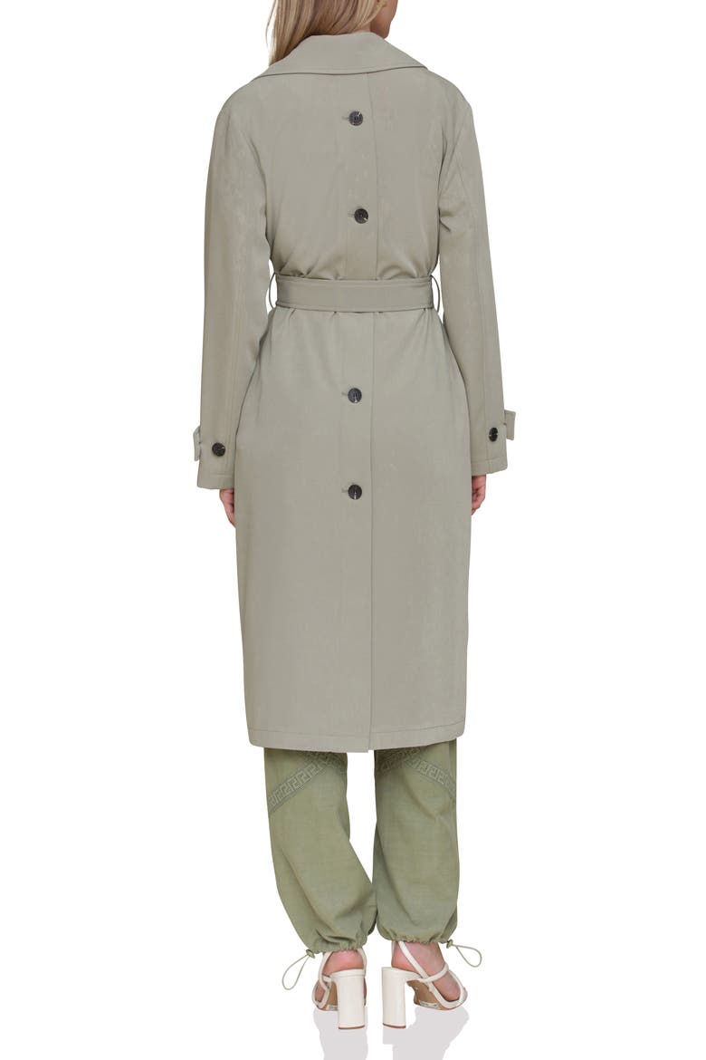 Relaxed Fit Button Back Trench Coat, Alternate, color, DESERT SAGE