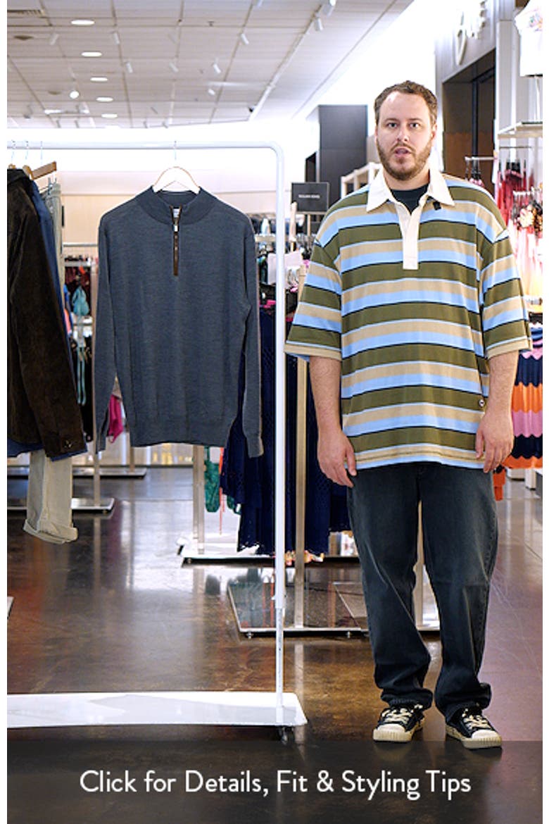 Autumn Crest Suede Trim Quarter Zip Sweater video