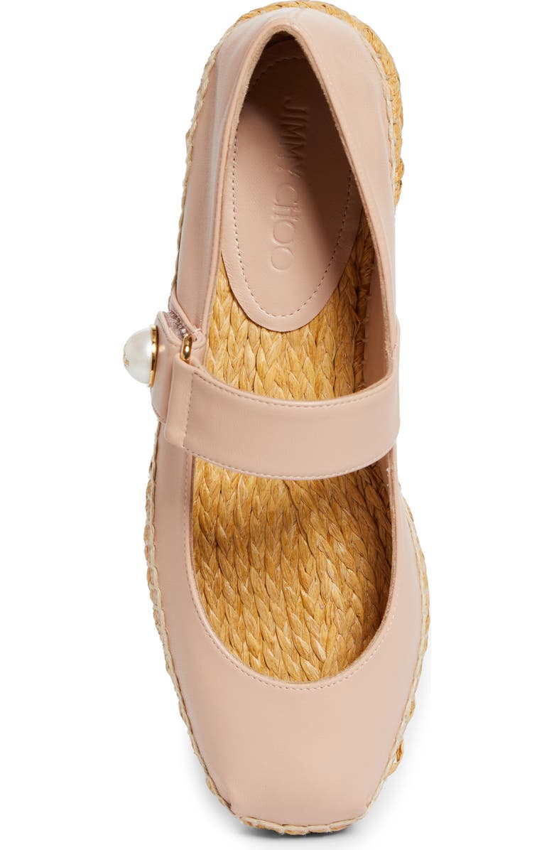 Jimmy Choo Fayence Espadrille Mary Jane Flat, Alternate, color, Macaron