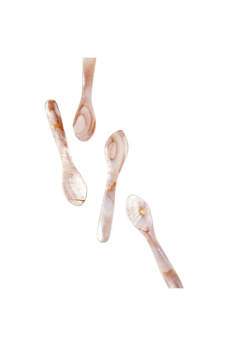 Seashell Spoons - Set of 4, Alternate, color, Pink