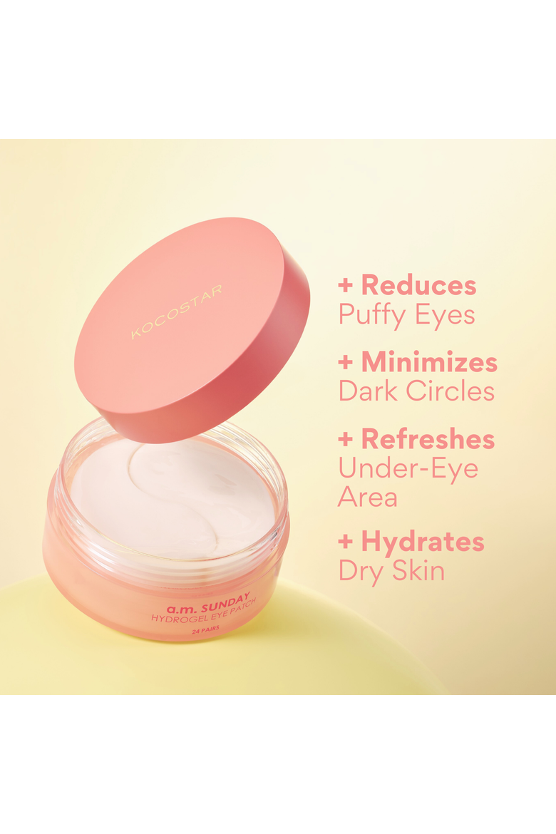 a.m. Sunday Hydrogel Eye Patch, Alternate, color, White
