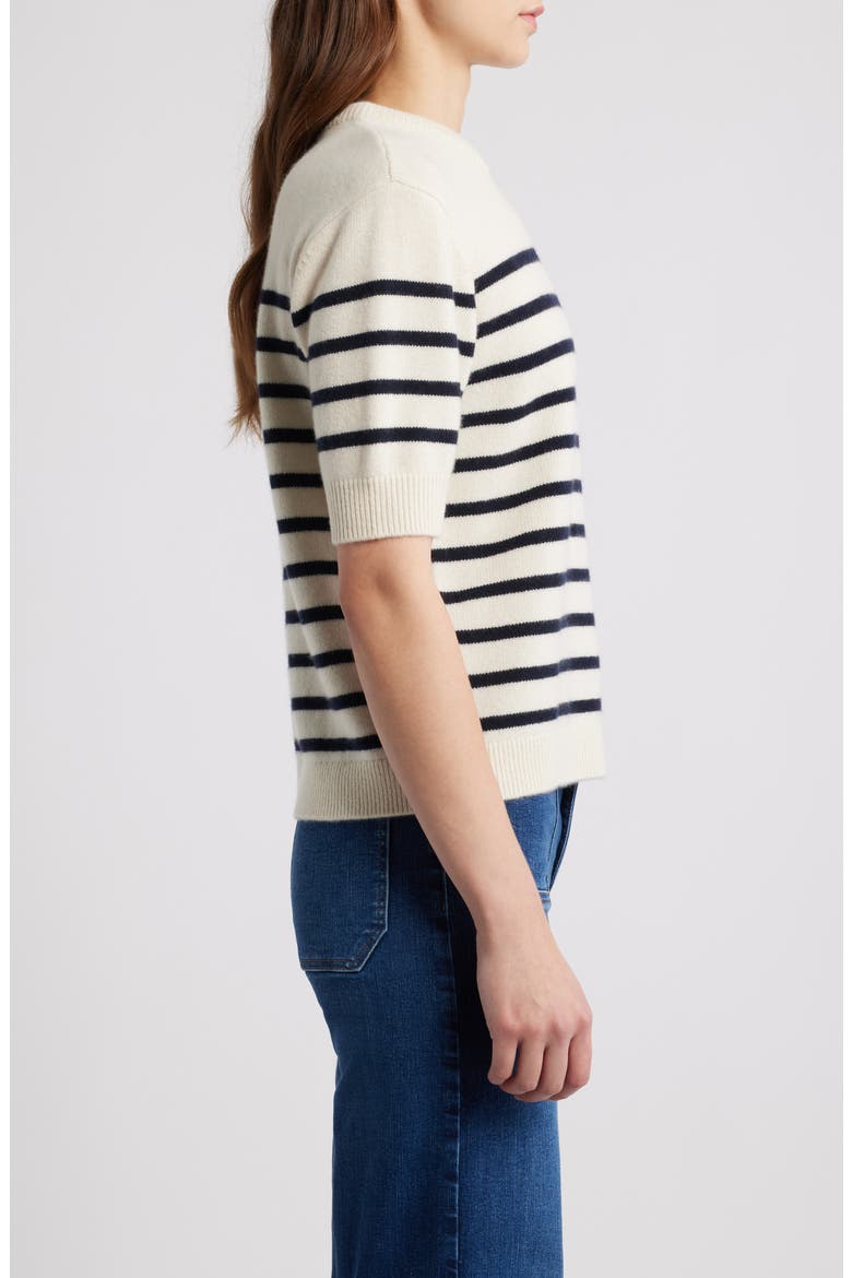 The Cashmere Easy Crew Sweater, Alternate, color, NAVY MULTI