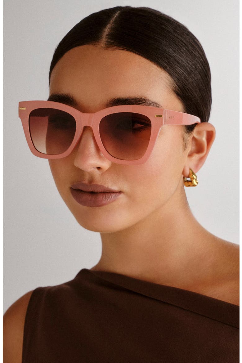 Intergalactic 50mm Square Sunglasses, Alternate, color, CORAL