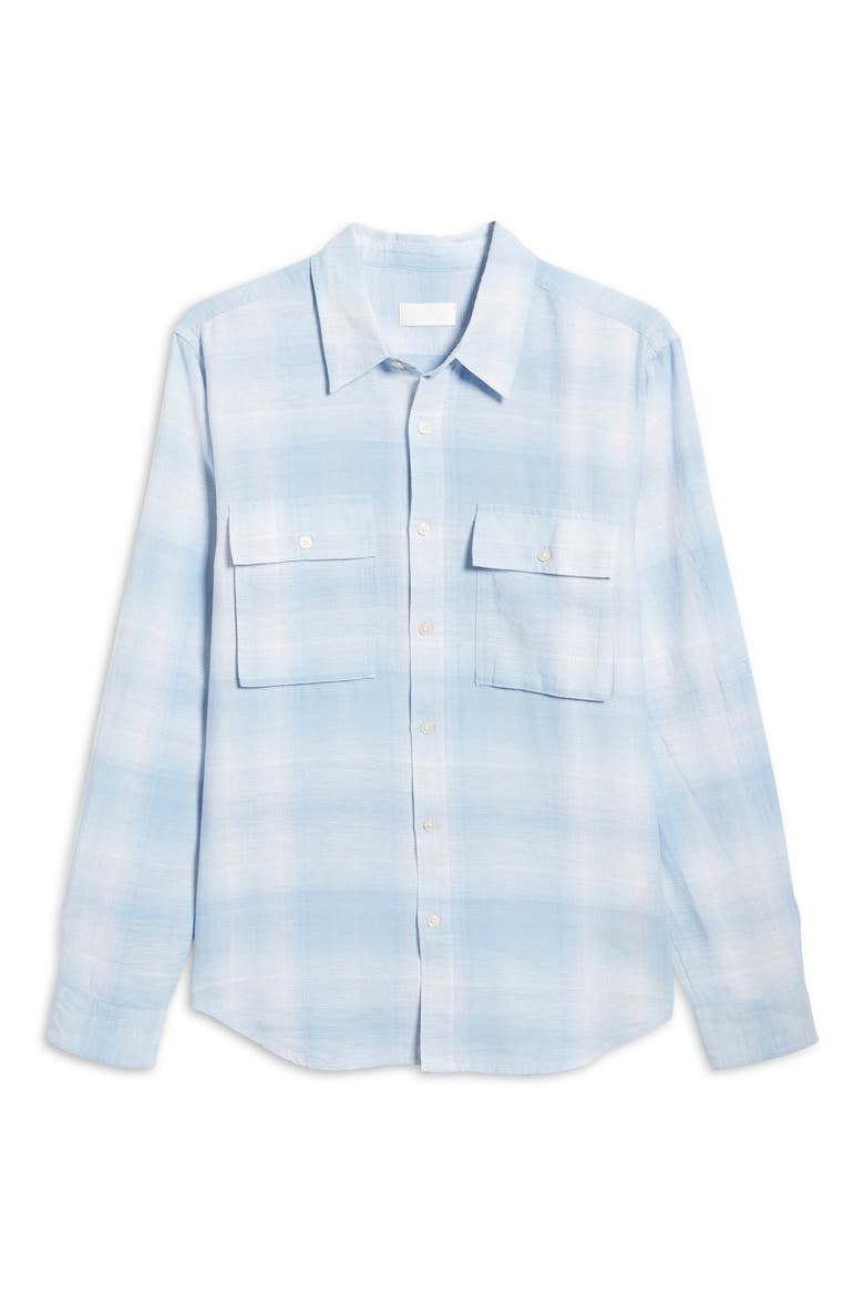 Flap Pocket Button-Up Shirt, Alternate, color, POWDER BLUE