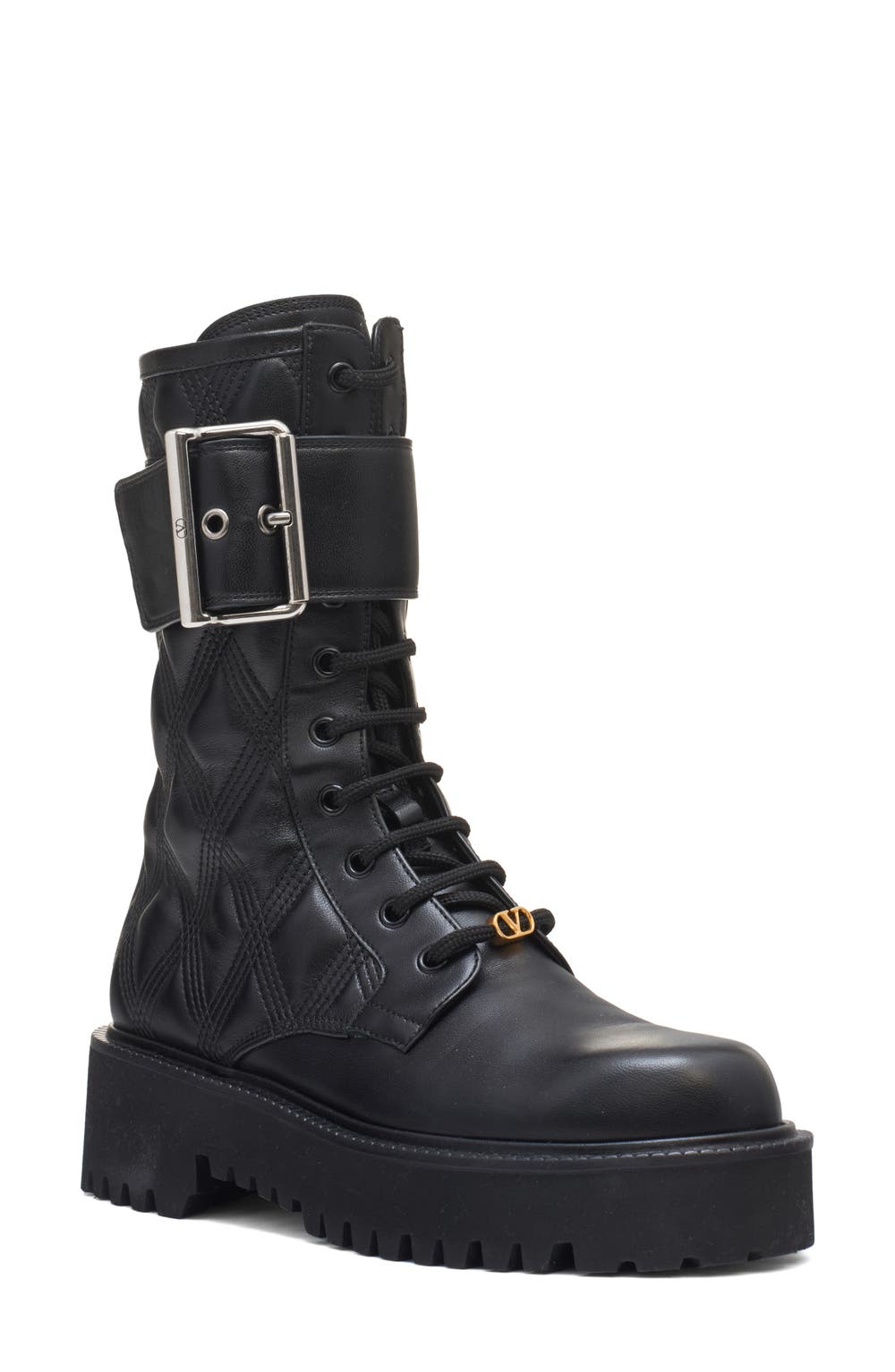 Quiltie 67 Combat Boot, color, BLACK