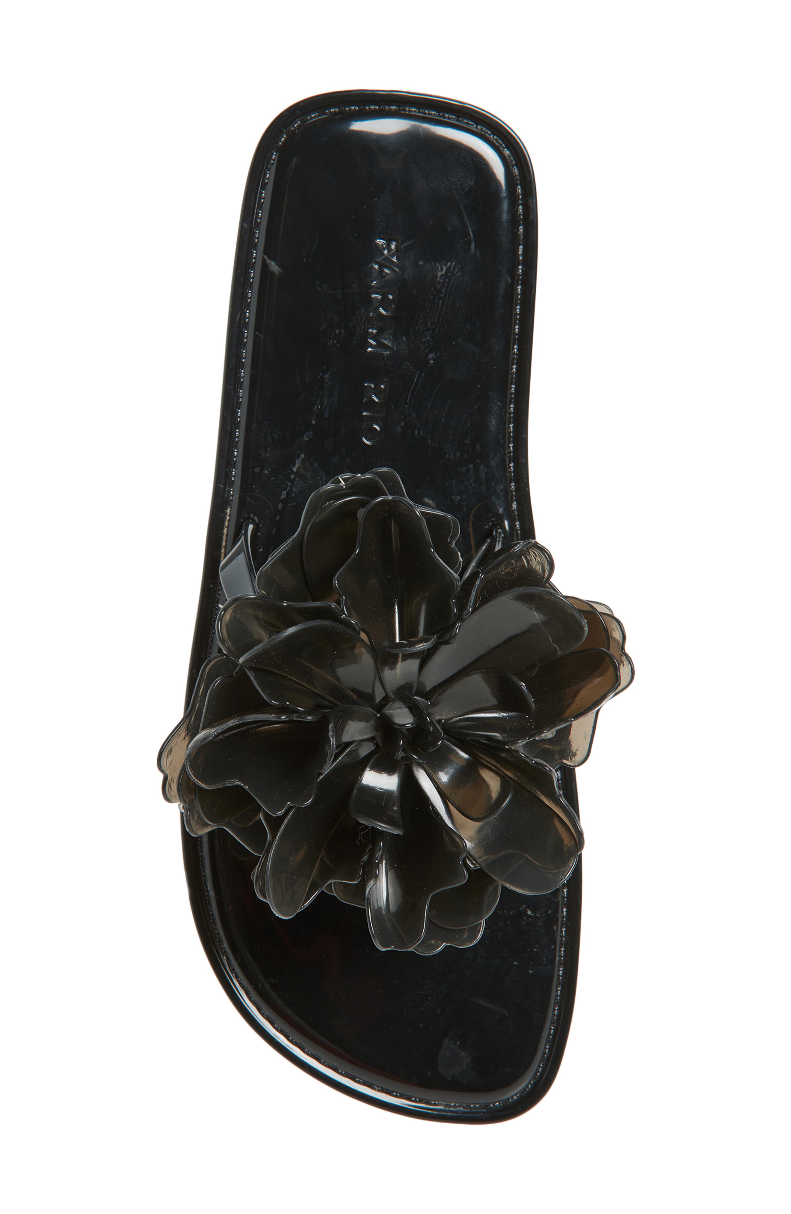 FARM Rio Flower Jelly Flip Flop, Alternate, color, Black