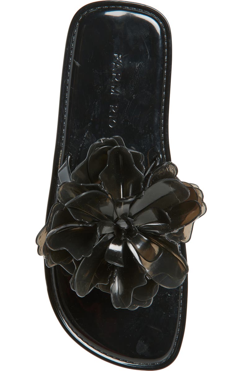FARM Rio Flower Jelly Flip Flop, Alternate, color, Black