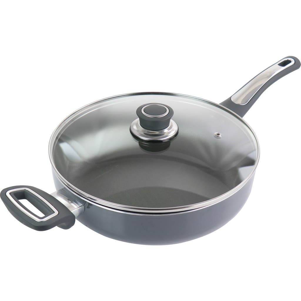 Oster 3.5 Quart Aluminum Saute Pan With Lid In Gray