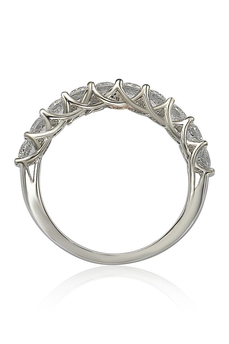 Sterling Silver CZ Ring, Alternate, color, WHITE