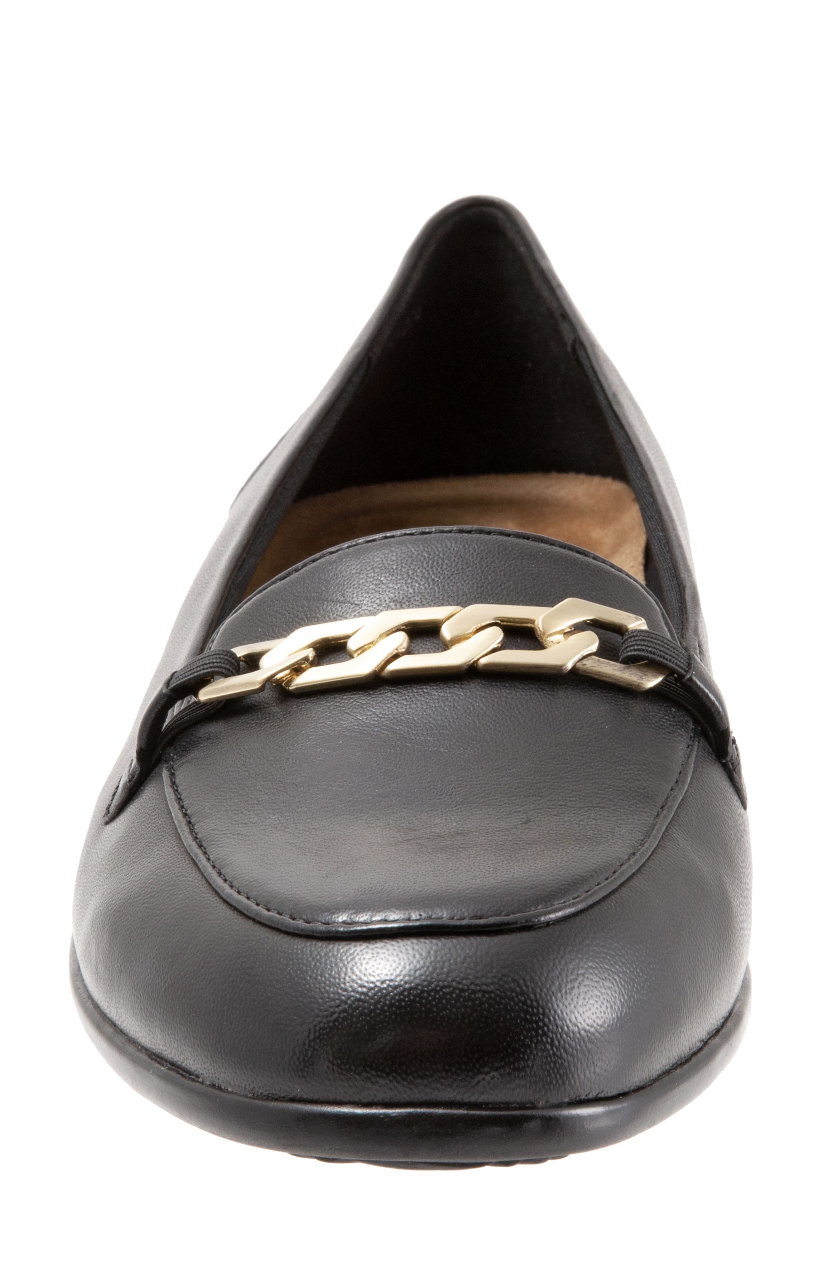 Anastasia Flat, Alternate, color, DARK BLACK LEATHER