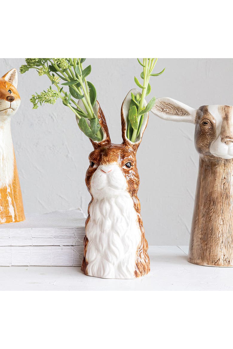 Rabbit Vase, Alternate, color, Brown