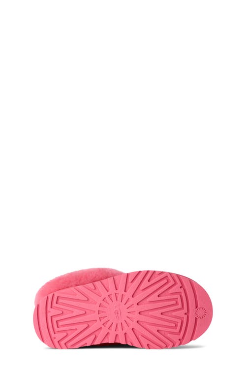 Ugg(r) Kids' Tazzelle Genuine Shearling Collar Slipper In Pink