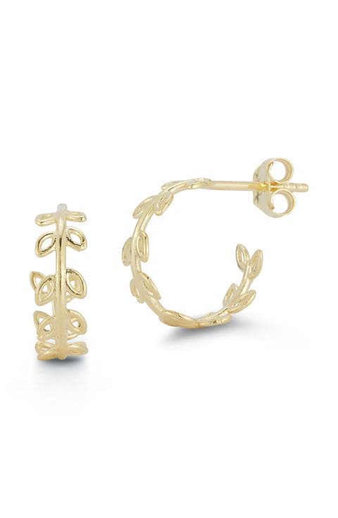 Leaf Hoop Earrings