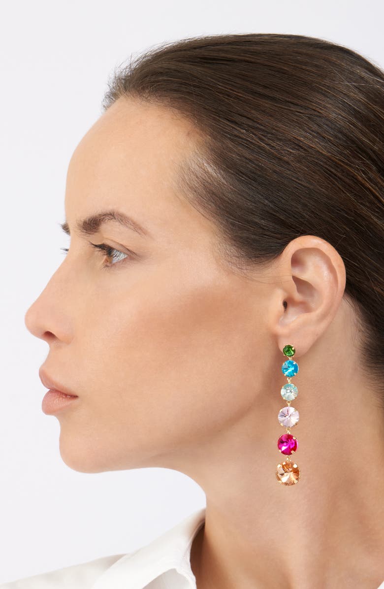 Adornia Rainbow Linear Drop Earrings, Alternate, color, Multi