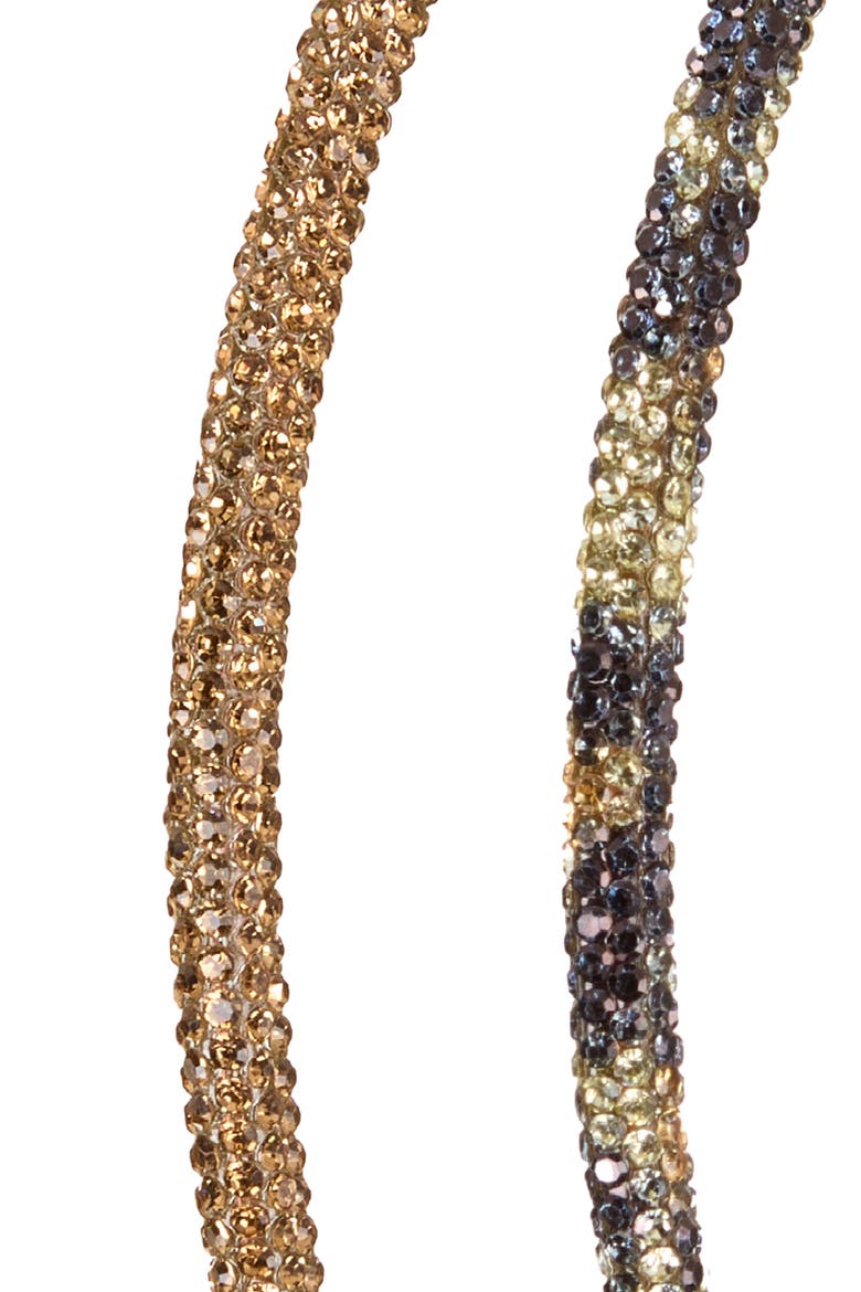 Kids' Sparkle Leopard Headband Set, Alternate, color, LEOPARD BROWN