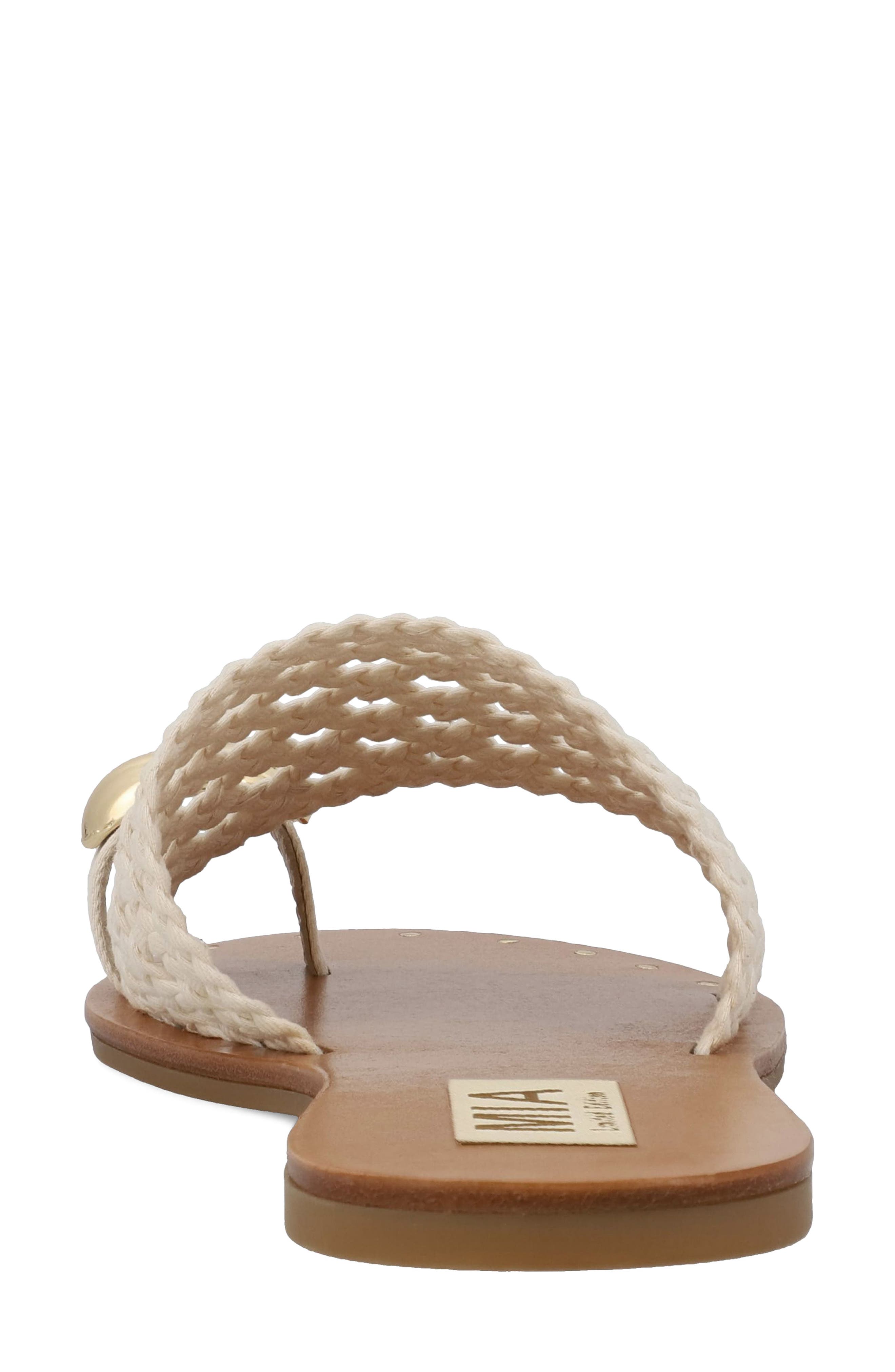 MIA Tiva Slide Sandal, Alternate, color, Bone Woven