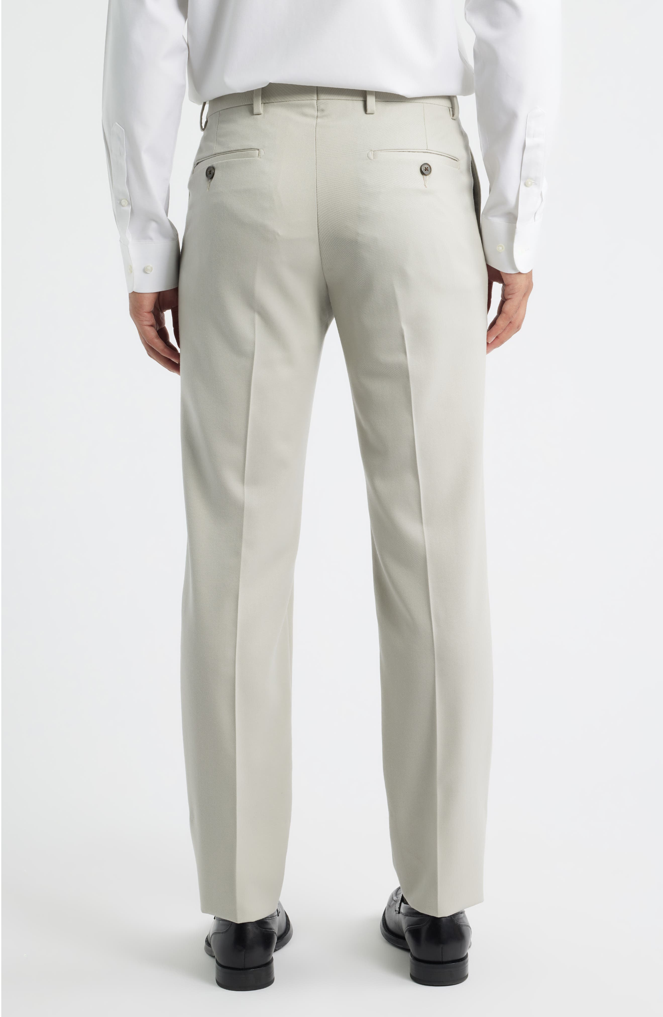 Flat Front Worsted Wool Gabardine Pants - image 2