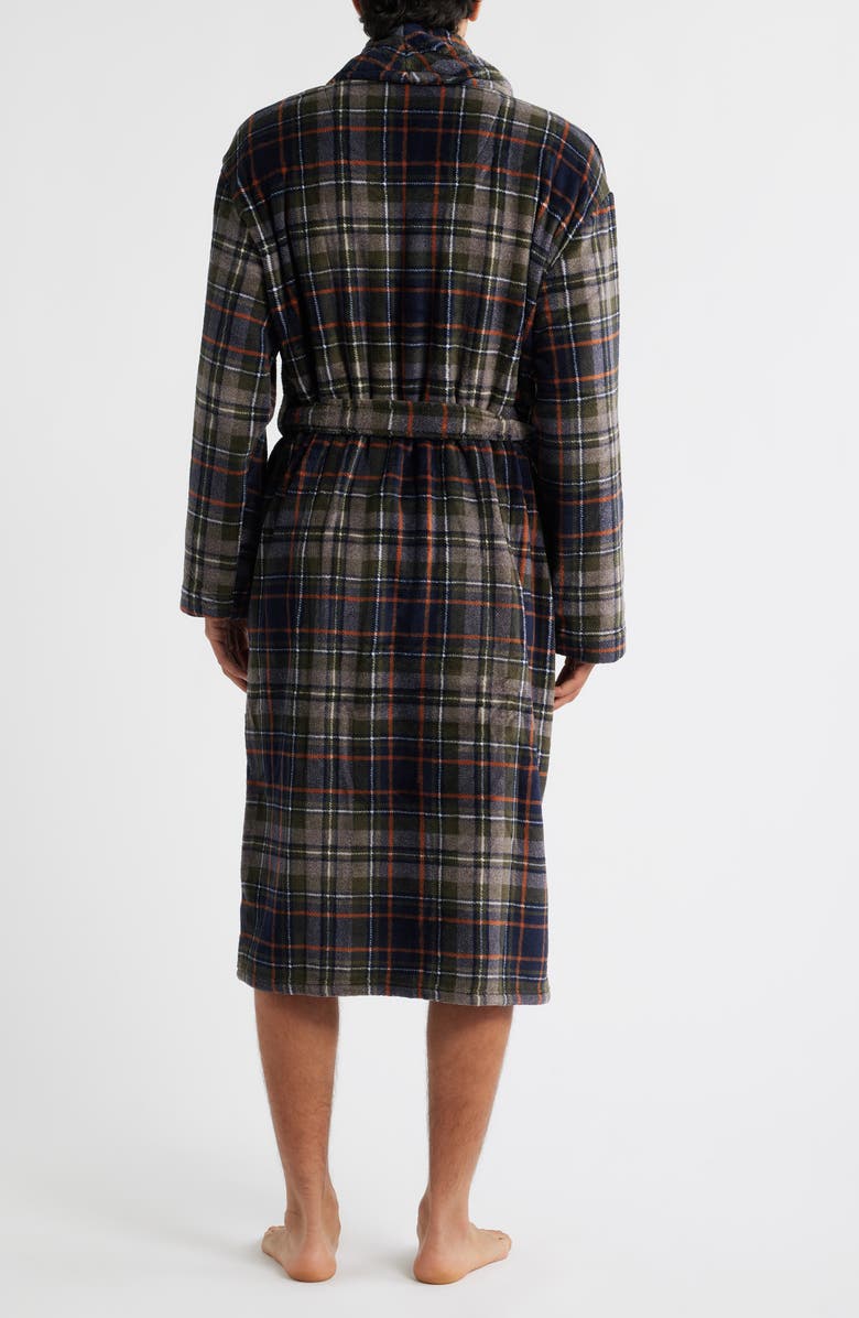 Majestic International Smoky Mountain Plush Fleece Robe, Alternate, color, Grey