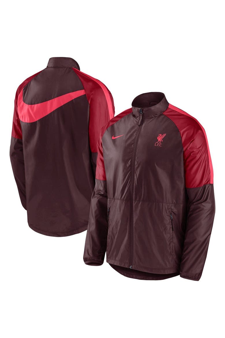Men's Nike Burgundy Liverpool Academy AWF Full-Zip Jacket, Main, color, Burgundy
