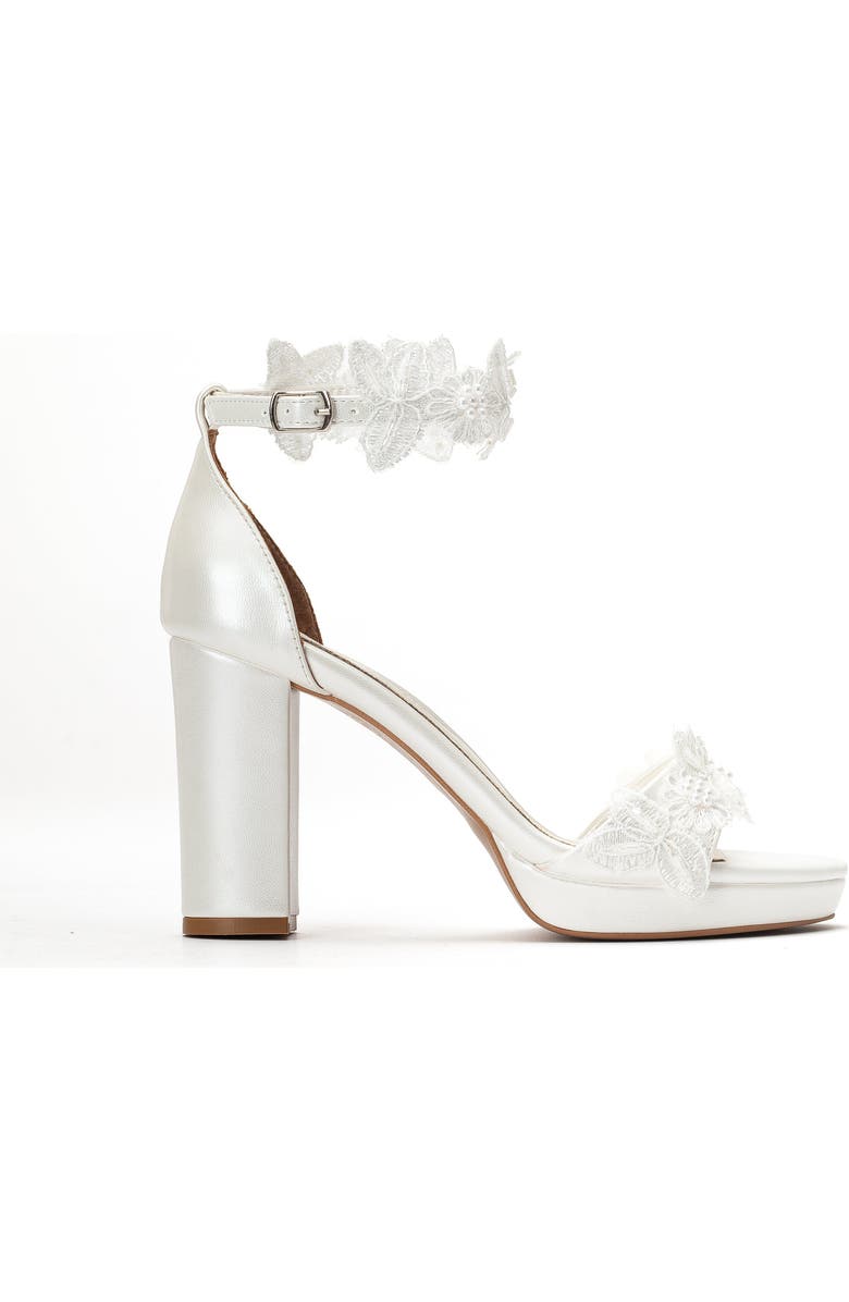 Forever & Always Shoes Isadora Lace Bridal Heel, Alternate, color, Ivory