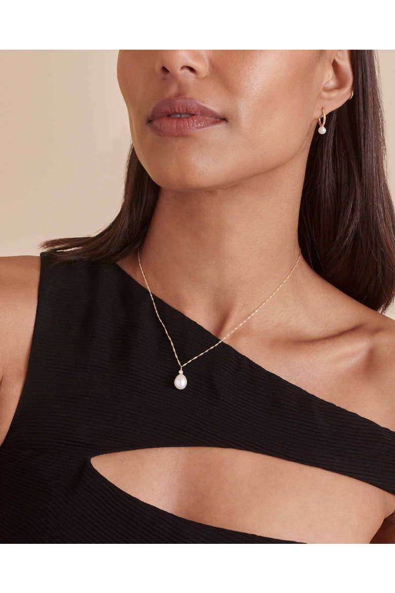 Pearl Diamond Necklace, Alternate, color, Pearl