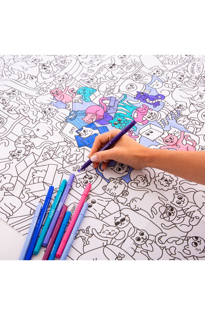 OMY Giant coloring poster Kitty, Alternate, color,