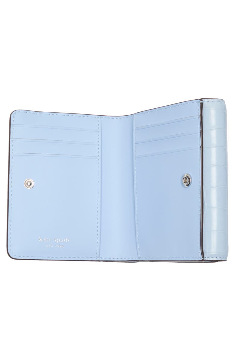 Kate Spade New York dakota croc embossed leather wallet, Alternate, color, North Star