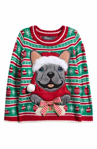 Kids' Xmas Pizza Cat Holiday Sweater