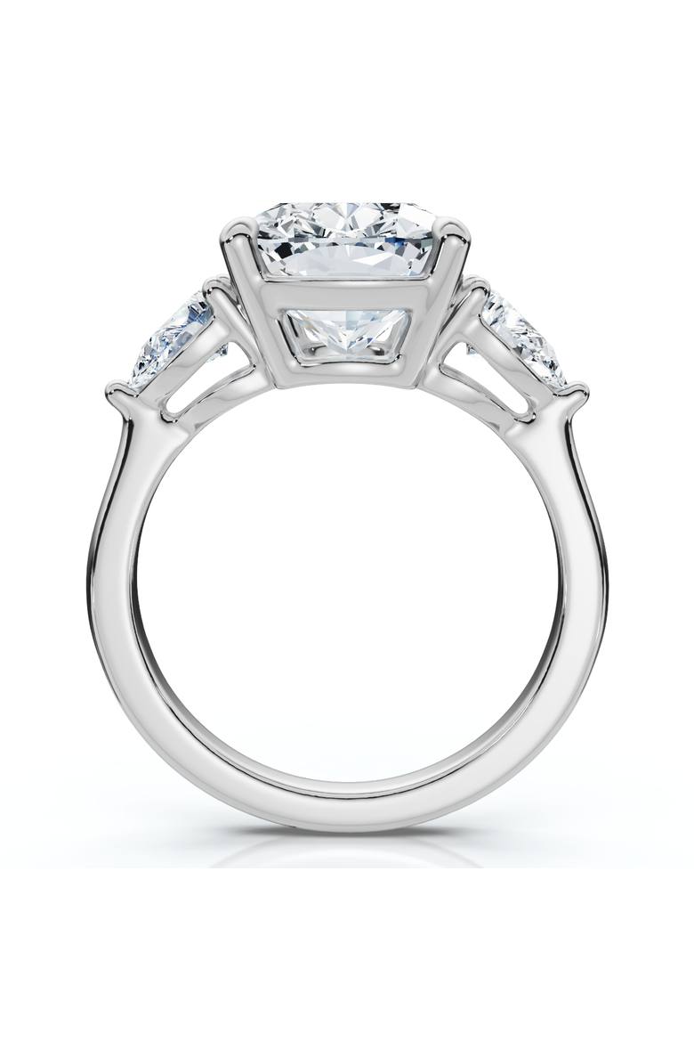 Certified 5 3/4Ct Aria Cushion Diamond Engagement Ring 14k Gold or Pt Lab Grown, Alternate, color, 14k White Gold