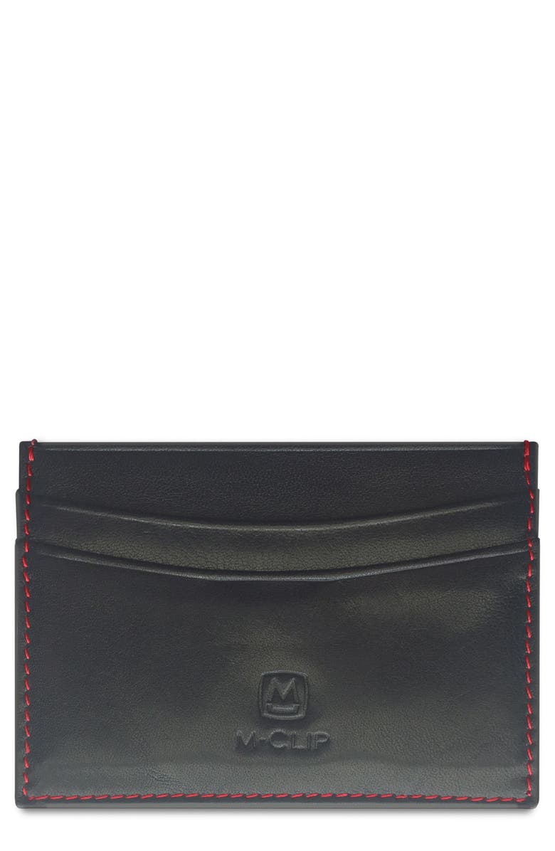M-Clip<sup>®</sup> RFID Leather Card Case, Main, color, Black