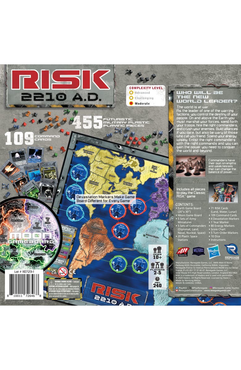 Renegade Game Studios Risk 2210 A.D., Alternate, color, Multicolored
