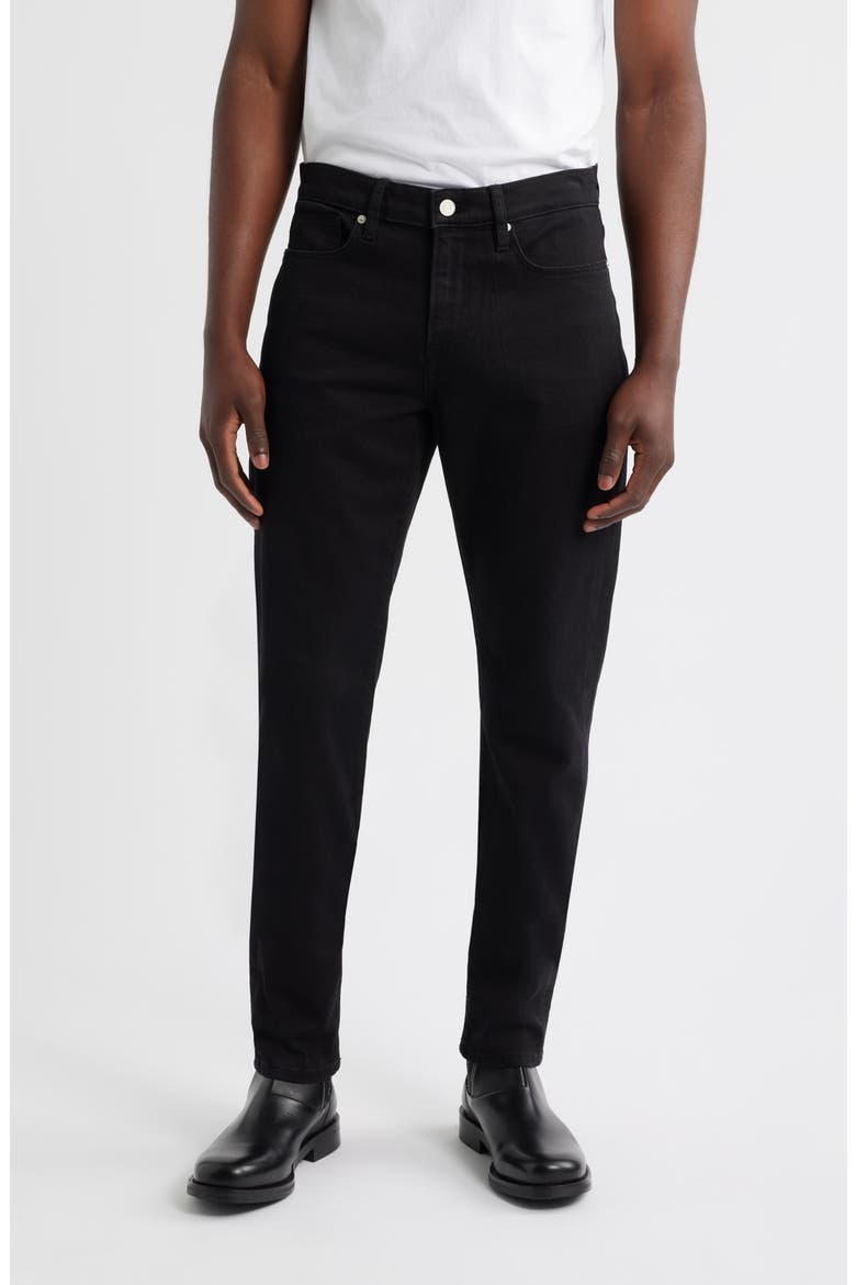 L'Homme Athletic Slim Fit Jeans, Main, color, NOIR