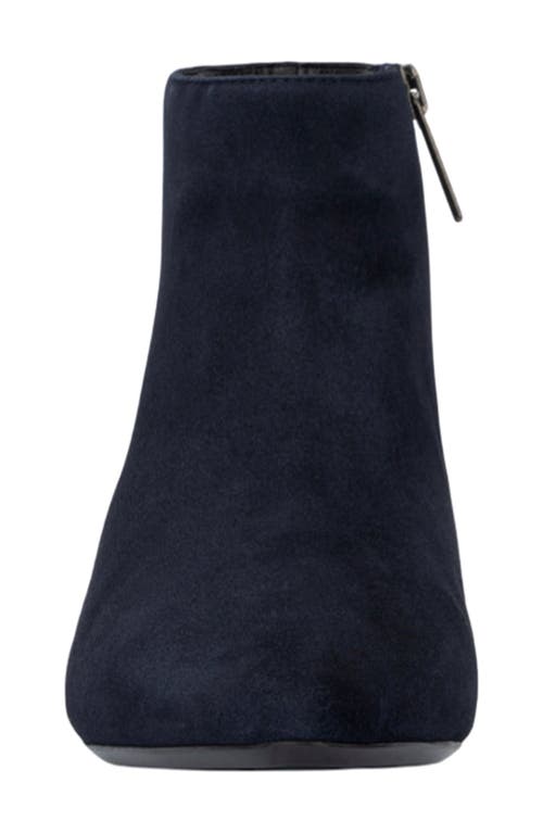 Aquatalia Prisilla Pointed Toe Zip Bootie In Navy