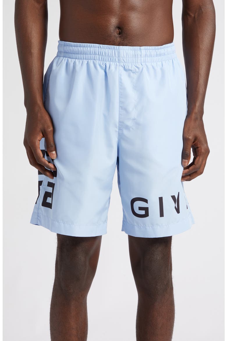 Logo Swim Trunks, Main, color, 453-BABY BLUE