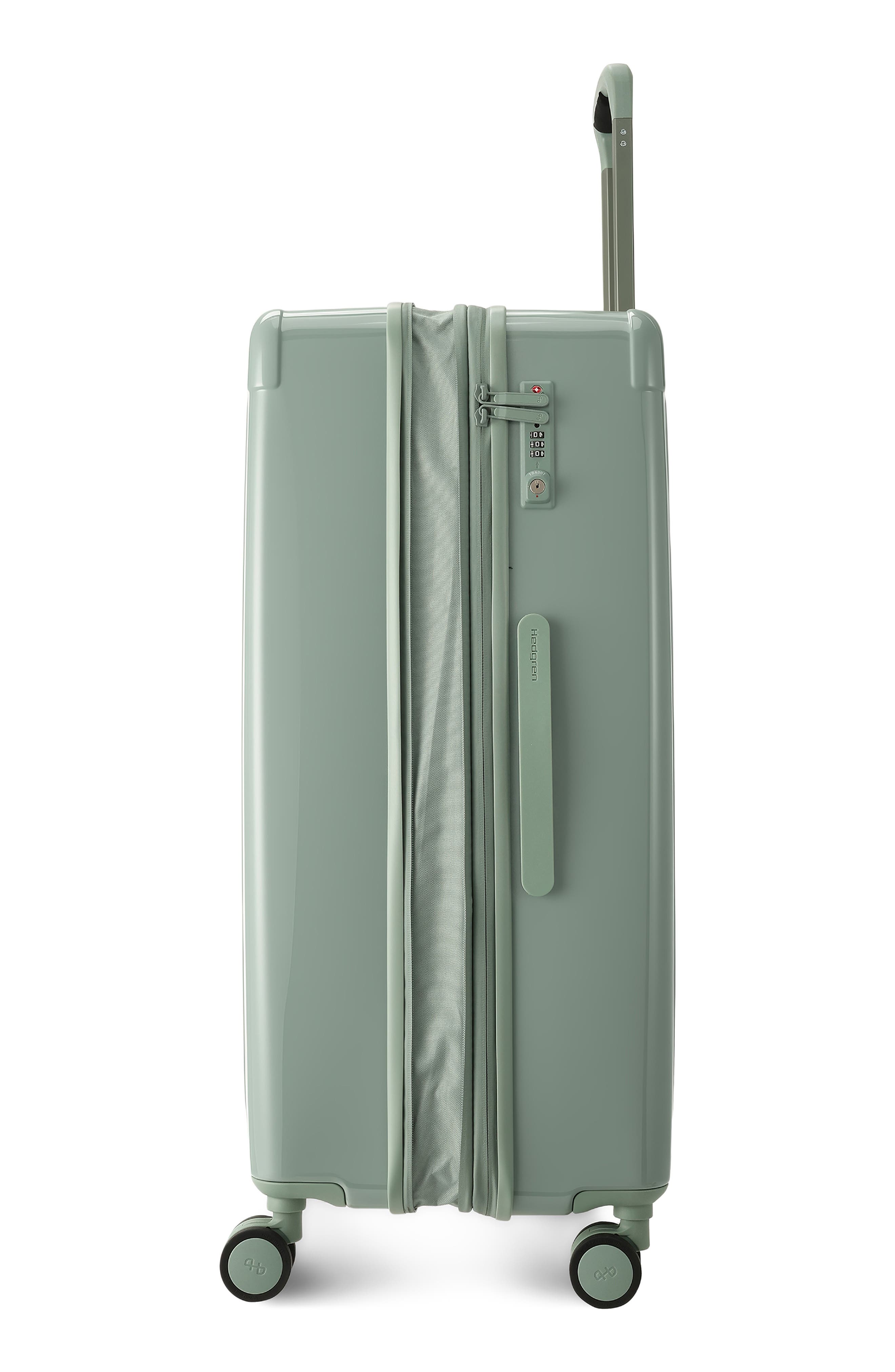 Hedgren Nostos Glossy Large Spinner Suitcase, Alternate, color, Laguna