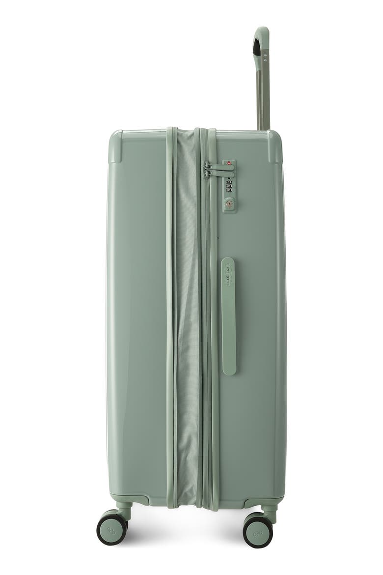 Nostos Glossy Large Spinner Suitcase, Alternate, color, LAGUNA