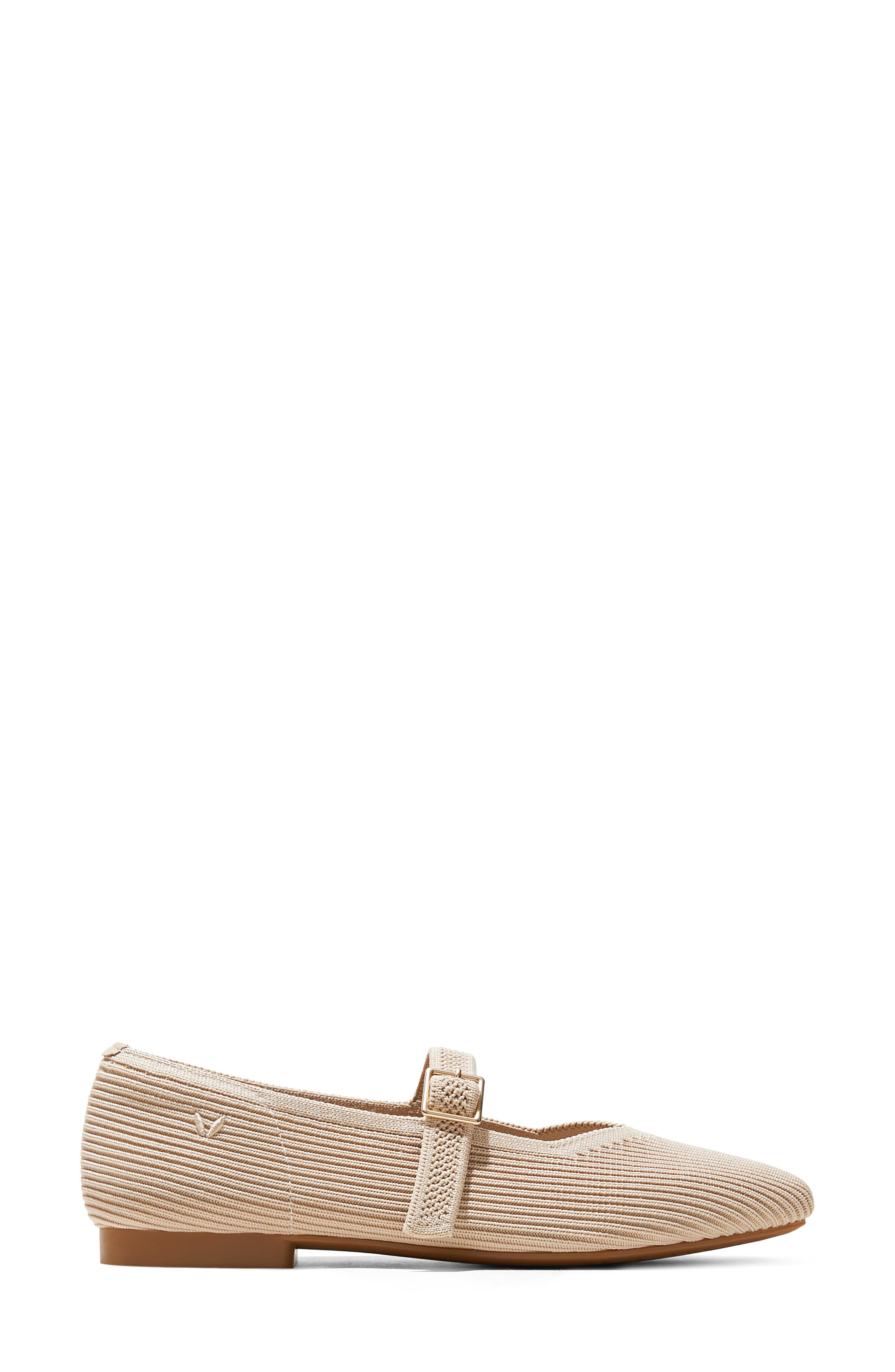 Margot Mary-Jane Square-Toe Ballet Flats, Alternate, color, ALMOND