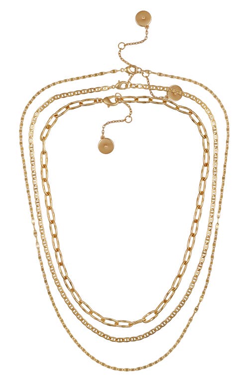 Vince Camuto Set Of 3 Chain Necklaces In Gold