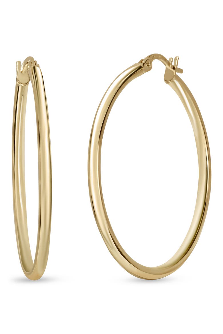 14K Gold Hoop Earrings, Main, color, YELLOW