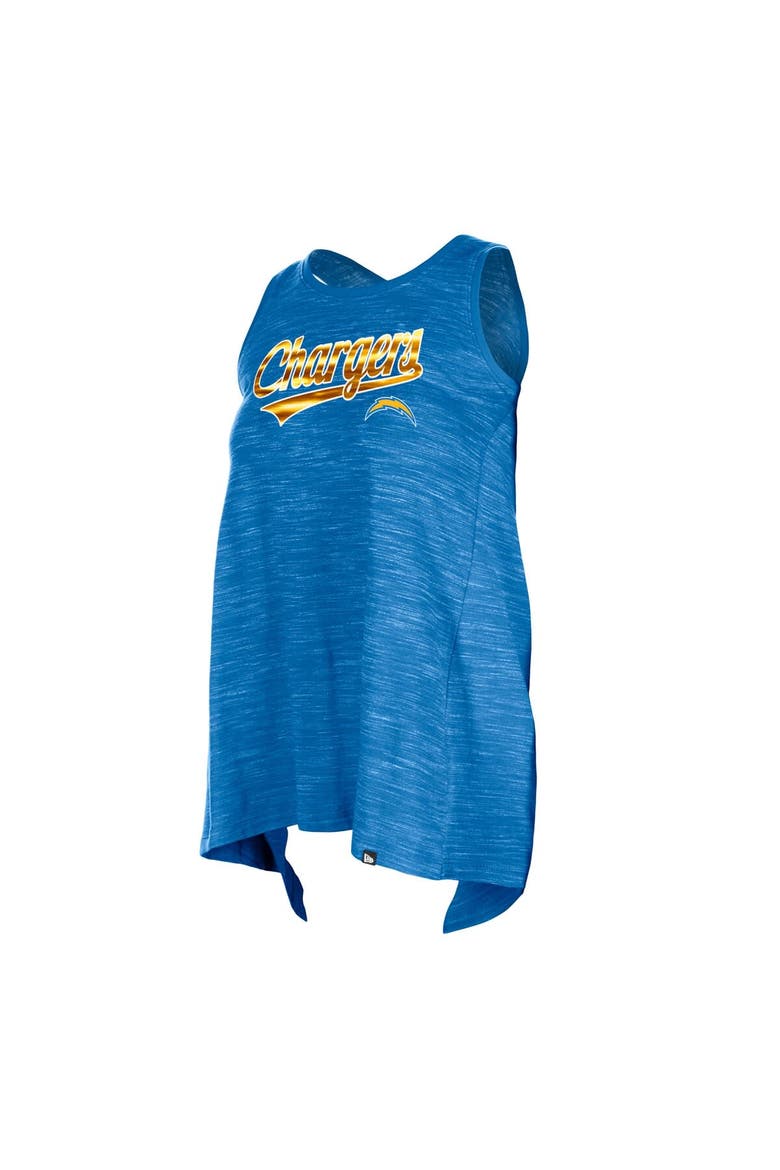 Women's New Era  Powder Blue Los Angeles Chargers  Space Dye Active Tank Top, Alternate, color, Powder Blue