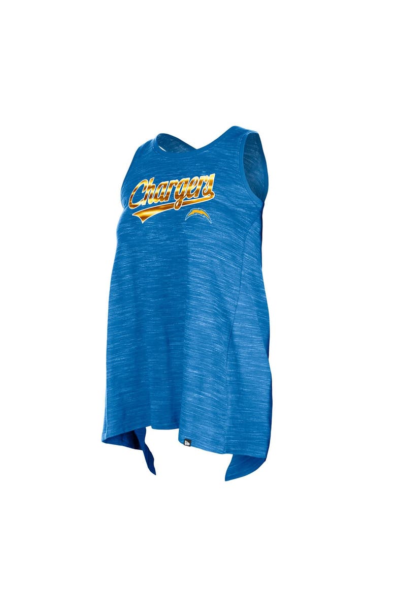 New Era Women's New Era  Powder Blue Los Angeles Chargers  Space Dye Active Tank Top, Alternate, color, Powder Blue