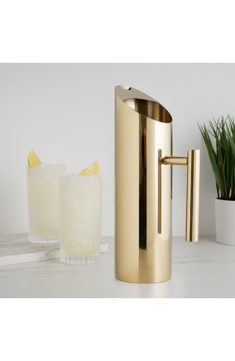 Viski Modern Pitcher, Alternate, color, Gold