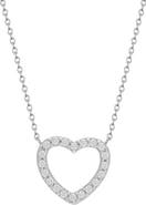 Lily Nily Kids' Cubic Zirconia Open Heart Pendant Necklace