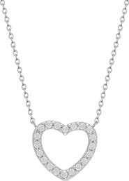 Lily Nily Kids' Cubic Zirconia Open Heart Pendant Necklace