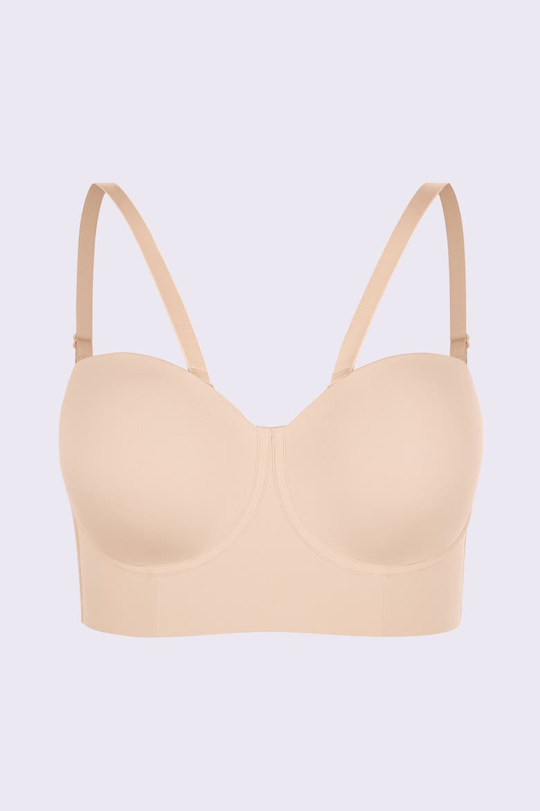 Strapless Convertible Underwire Bra Full Coverage, Alternate, color, Beige